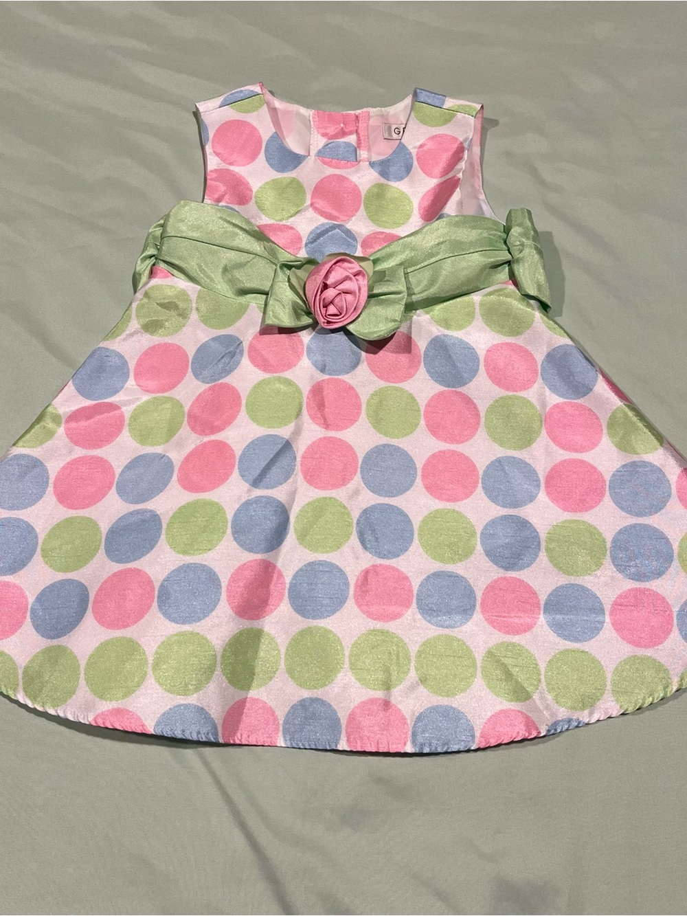 George sleeveless pastel polkadot dress, 18M